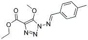 ETHYL 5-METHOXY-1-{[(1E)-(4-METHYLPHENYL)METHYLENE]AMINO}-1H-1,2,3-TRIAZOLE-4-CARBOXYLATE 结构式