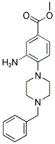 3-AMINO-4-(4-BENZYL-PIPERAZIN-1-YL)-BENZOIC ACID METHYL ESTER 结构式