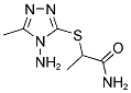 2-[(4-AMINO-5-METHYL-4H-1,2,4-TRIAZOL-3-YL)SULFANYL]PROPANAMIDE 结构式