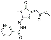 METHYL (2Z)-{(2Z)-4-OXO-2-[(PYRIDIN-3-YLCARBONYL)HYDRAZONO]-1,3-THIAZOLIDIN-5-YLIDENE}ACETATE 结构式