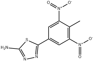 5-(4-甲基-3,5-二硝基苯基)-1,3,4-噻二唑-2-胺 结构式