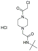 N-(TERT-BUTYL)-2-[4-(CHLOROACETYL)PIPERAZIN-1-YL]ACETAMIDE HYDROCHLORIDE 结构式