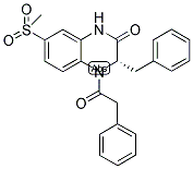 (3S)-3-BENZYL-7-METHANESULFONYL-4-PHENYLACETYL-3,4-DIHYDRO-1H-QUINOXALIN-2-ONE 结构式