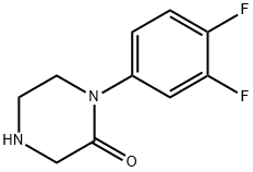 1-(3,4-DIFLUORO-PHENYL)-PIPERAZIN-2-ONE 结构式