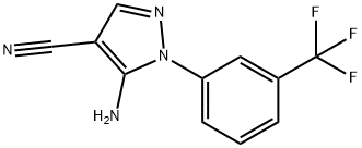 5-AMINO-1-[3-(TRIFLUOROMETHYL)PHENYL]-1H-PYRAZOLE-4-CARBONITRILE 结构式