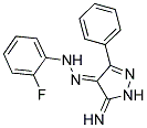 (4E)-5-IMINO-3-PHENYL-1,5-DIHYDRO-4H-PYRAZOL-4-ONE (2-FLUOROPHENYL)HYDRAZONE 结构式