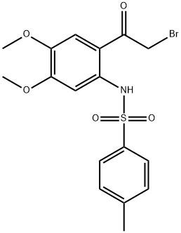N-[2-(2-BROMO-ACETYL)-4,5-DIMETHOXY-PHENYL]-4-METHYL-BENZENESULFONAMIDE 结构式