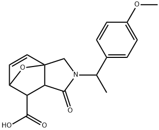 2-[1-(4-METHOXYPHENYL)ETHYL]-1-OXO-1,2,3,6,7,7A-HEXAHYDRO-3A,6-EPOXYISOINDOLE-7-CARBOXYLIC ACID 结构式