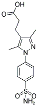 3-(1-[4-(AMINOSULFONYL)PHENYL]-3,5-DIMETHYL-1H-PYRAZOL-4-YL)PROPANOIC ACID 结构式