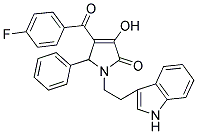 1-(2-(1H-INDOL-3-YL)ETHYL)-4-(4-FLUOROBENZOYL)-3-HYDROXY-5-PHENYL-1H-PYRROL-2(5H)-ONE 结构式