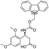 (S)-3-(2,4-DIMETHOXY-PHENYL)-3-(9H-FLUOREN-9-YLMETHOXYCARBONYLAMINO)-PROPIONIC ACID 结构式