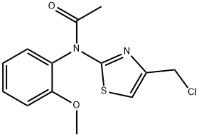N-[4-(氯甲基)-1,3-噻唑-2-基]-N-(2-甲氧基苯基)乙酰胺 结构式
