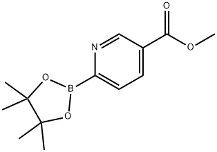 甲基 6-(4,4,5,5-四甲基-1,3,2-二噁硼戊环-2-基)尼古丁酸酯 结构式
