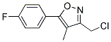 3-(CHLOROMETHYL)-5-(4-FLUOROPHENYL)-4-METHYLISOXAZOLE 结构式