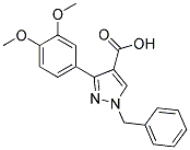 1-BENZYL-3-(3,4-DIMETHOXYPHENYL)-1H-PYRAZOLE-4-CARBOXYLIC ACID 结构式