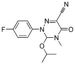 2-(4-FLUOROPHENYL)-3-ISOPROPOXY-4-METHYL-5-OXO-2,3,4,5-TETRAHYDRO-1,2,4-TRIAZINE-6-CARBONITRILE 结构式