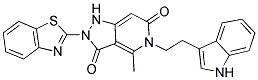 2-(1,3-Benzothiazol-2-yl)-5-[2-(1H-indol-3-yl)ethyl]-4-methyl-1H-pyrazolo[4,3-c]pyridine-3,6(2H,5H)-dione 结构式