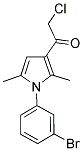 1-[1-(3-BROMOPHENYL)-2,5-DIMETHYL-1H-PYRROL-3-YL]-2-CHLOROETHANONE 结构式