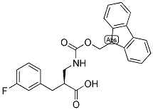 (S)-2-[(9H-FLUOREN-9-YLMETHOXYCARBONYLAMINO)-METHYL]-3-(3-FLUORO-PHENYL)-PROPIONIC ACID 结构式