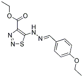 ETHYL 5-[(2E)-2-(4-ETHOXYBENZYLIDENE)HYDRAZINO]-1,2,3-THIADIAZOLE-4-CARBOXYLATE 结构式