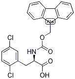 (R)-3-(2,5-DICHLORO-PHENYL)-2-(9H-FLUOREN-9-YLMETHOXYCARBONYLAMINO)-PROPIONIC ACID 结构式