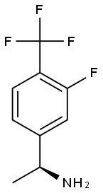 (S)-1-(3-FLUORO-4-(TRIFLUOROMETHYL)PHENYL)ETHANAMINE 结构式