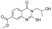 METHYL 3-(2-HYDROXYPROPYL)-2-MERCAPTO-4-OXO-3,4-DIHYDROQUINAZOLINE-7-CARBOXYLATE 结构式