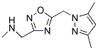 N-((5-[(3,5-DIMETHYL-1H-PYRAZOL-1-YL)METHYL]-1,2,4-OXADIAZOL-3-YL)METHYL)-N-METHYLAMINE 结构式