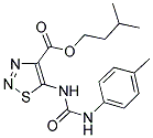 3-METHYLBUTYL 5-({[(4-METHYLPHENYL)AMINO]CARBONYL}AMINO)-1,2,3-THIADIAZOLE-4-CARBOXYLATE 结构式