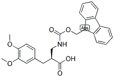 (S)-3-(3,4-DIMETHOXY-PHENYL)-2-[(9H-FLUOREN-9-YLMETHOXYCARBONYLAMINO)-METHYL]-PROPIONIC ACID 结构式