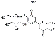 3',4'-DIHYDROXYFLAVONE-4'-BETA-D-GALACTOPYRANOSIDE SODIUM SALT 结构式