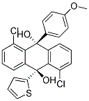 (9R,10S)-1,5-DICHLORO-9-(4-METHOXYPHENYL)-10-THIEN-2-YL-9,10-DIHYDROANTHRACENE-9,10-DIOL 结构式