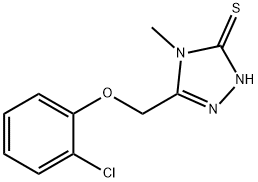 5-(2-氯苯氧基甲基)-4-甲基-4H-1,2,4-三唑-3-硫醇 结构式