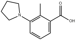 2-甲基-3-(吡咯烷-1-基)苯甲酸 结构式