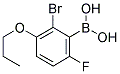2-Bromo-6-fluoro-3-propoxyphenylboronic acid 结构式
