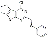 4-CHLORO-2-[(PHENYLTHIO)METHYL]-6,7-DIHYDRO-5H-CYCLOPENTA[4,5]THIENO[2,3-D]PYRIMIDINE 结构式