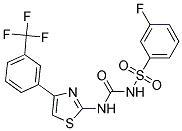 3-FLUORO-N-[({4-[3-(TRIFLUOROMETHYL)PHENYL]-1,3-THIAZOL-2-YL}AMINO)CARBONYL]BENZENESULFONAMIDE 结构式