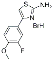 4-(3-FLUORO-4-METHOXYPHENYL)-1,3-THIAZOL-2-YLAMINE HYDROBROMIDE 结构式