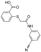 2-([2-[(3-CYANOPHENYL)AMINO]-2-OXOETHYL]THIO)BENZOIC ACID 结构式