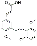 (2E)-3-(3-[(2,6-Dimethoxyphenoxy)methyl]-4-methoxyphenyl)-2-propenoic acid 结构式