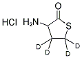 DL-HOMOCYSTEINE THIOLACTONE-3,3,4,4-D4 HCL 结构式