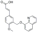 (2E)-3-(4-METHOXY-3-[(8-QUINOLINYLOXY)METHYL]PHENYL)-2-PROPENOIC ACID 结构式