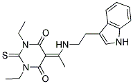 5-(1-(2-(1H-INDOL-3-YL)ETHYLAMINO)ETHYLIDENE)-1,3-DIETHYL-2-THIOXO-DIHYDROPYRIMIDINE-4,6(1H,5H)-DIONE 结构式