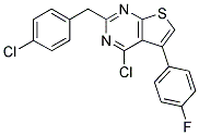 4-CHLORO-2-(4-CHLOROBENZYL)-5-(4-FLUOROPHENYL)THIENO[2,3-D]PYRIMIDINE 结构式