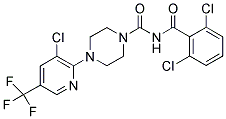 4-[3-CHLORO-5-(TRIFLUOROMETHYL)PYRIDIN-2-YL]-N-(2,6-DICHLOROBENZOYL)PIPERAZINE-1-CARBOXAMIDE 结构式