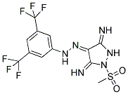 (4Z)-3,5-DIIMINO-1-(METHYLSULFONYL)PYRAZOLIDIN-4-ONE [3,5-BIS(TRIFLUOROMETHYL)PHENYL]HYDRAZONE 结构式