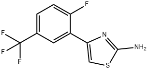 4-(2-FLUORO-5-TRIFLUOROMETHYL-PHENYL)-THIAZOL-2-YLAMINE 结构式