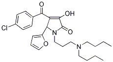 4-(4-CHLOROBENZOYL)-1-[3-(DIBUTYLAMINO)PROPYL]-5-(2-FURYL)-3-HYDROXY-1,5-DIHYDRO-2H-PYRROL-2-ONE 结构式