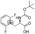 (R)-2-TERT-BUTOXYCARBONYLAMINO-3-(2,6-DIFLUORO-PHENYL)-PROPIONIC ACID 结构式
