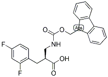 (S)-3-(2,4-DIFLUORO-PHENYL)-2-[(9H-FLUOREN-9-YLMETHOXYCARBONYLAMINO)-METHYL]-PROPIONIC ACID 结构式